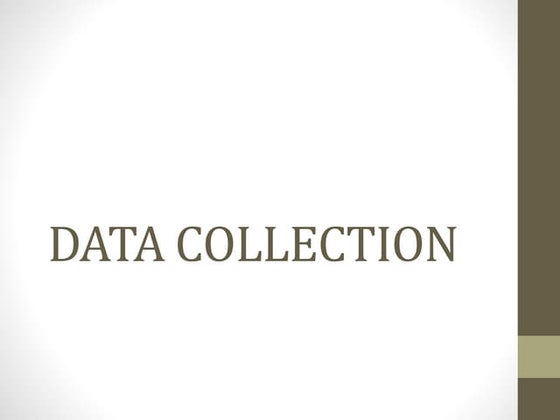 Data collection reliability