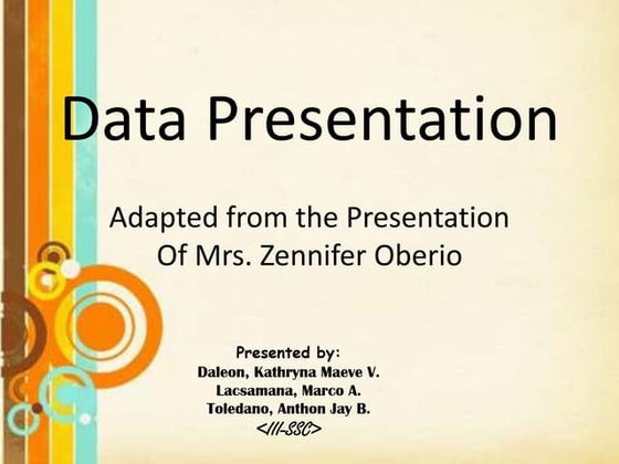 Data presentation