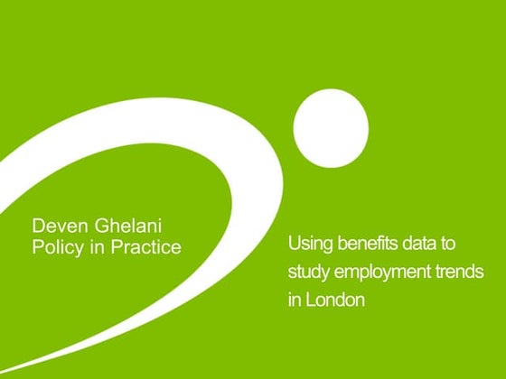 Using benefits data to study employment trends in London 