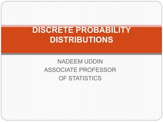 Discrete probability distributions