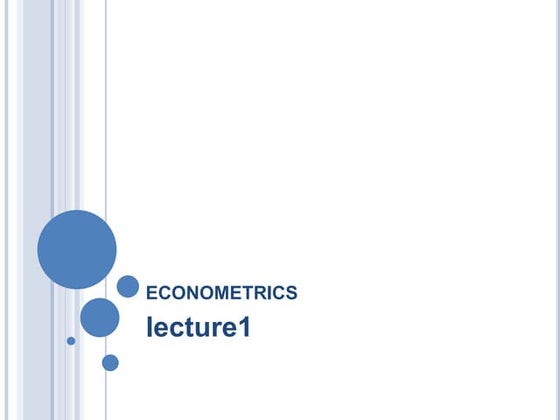 Introduction to Econometrics