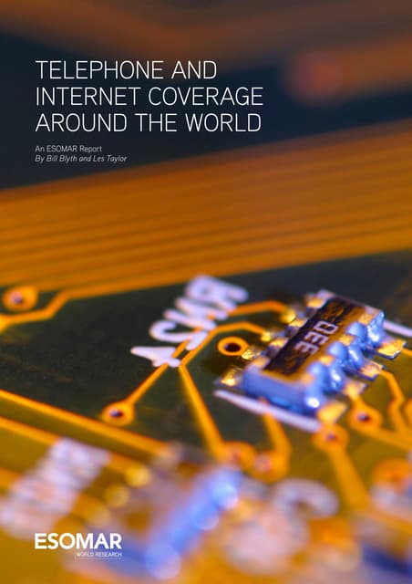 ESOMAR Telephone and Internet Coverage around the World 2016