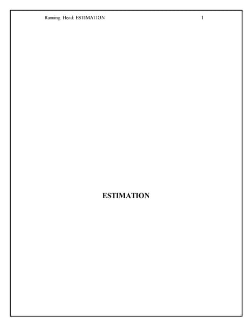 Estimation in statistics
