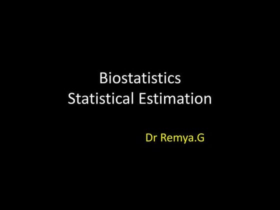 Statistical Estimation 