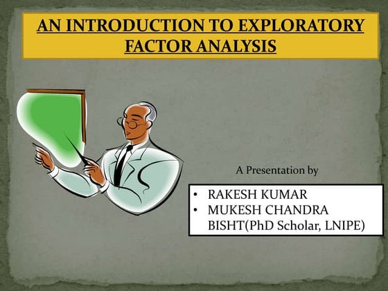 Factor analysis ppt