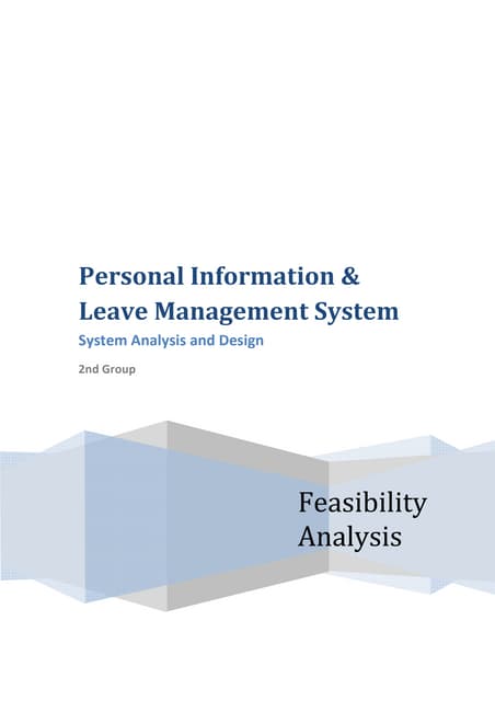 Feasibility Study Report Personal Information & Leave Management System