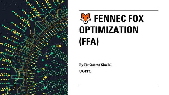 fennec fox optimization algorithm for optimal solution