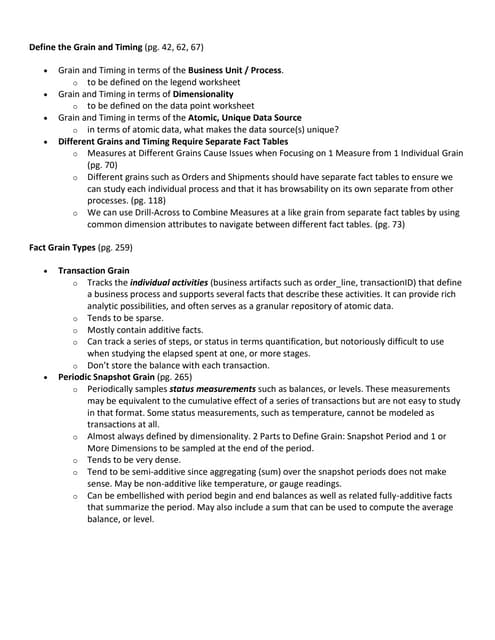 First Steps to Define Grain