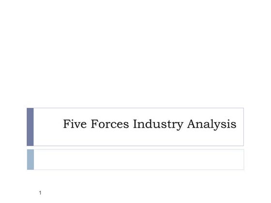Five forces industry analysis