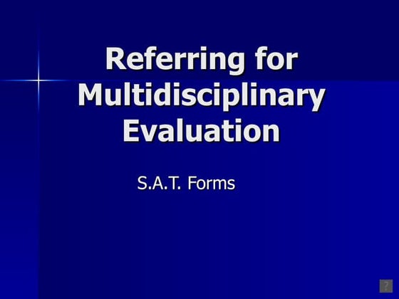 Referring for Evaluation