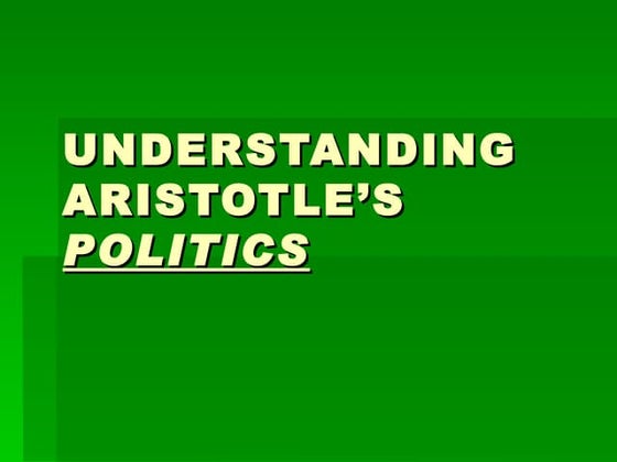 Aristotle's Politics