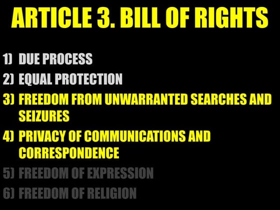 DUMAUG_FREEDOM FROM UNWARRANTED SEARCHES AND SEIZURES