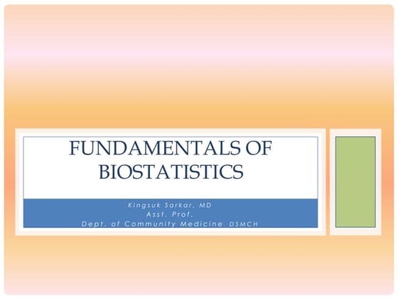 Fundamentals of biostatistics