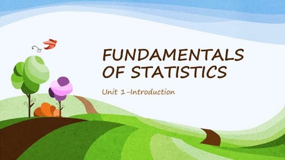 Fundamentals of statistics   