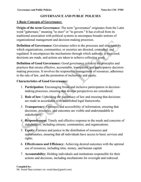Governance and Public Policies notes.pdf