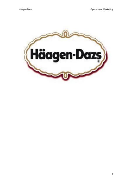 Häagen dazs pdf