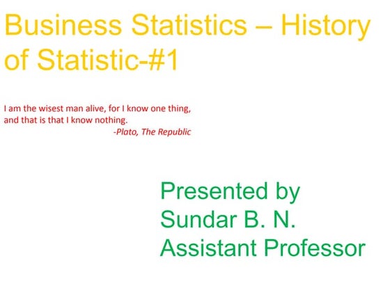 History of statistics #1