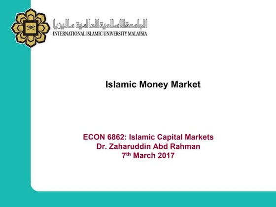  Islamic Money Market ppt