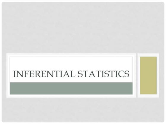 Statistics for Librarians, Session 3: Inferential statistics
