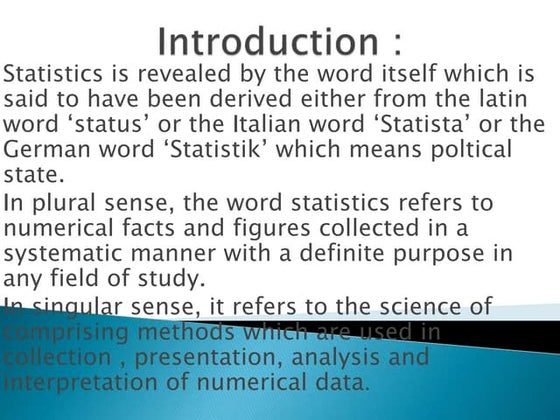 Inteoduction of statistics by niranjan regmi