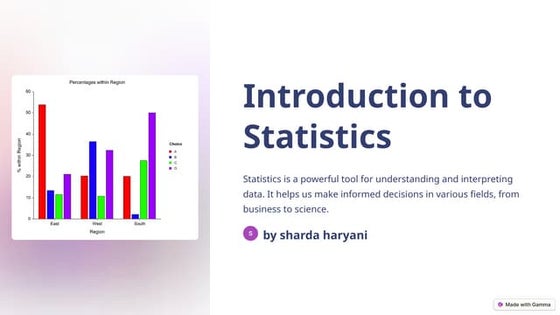 Introduction to Statistics for analytics