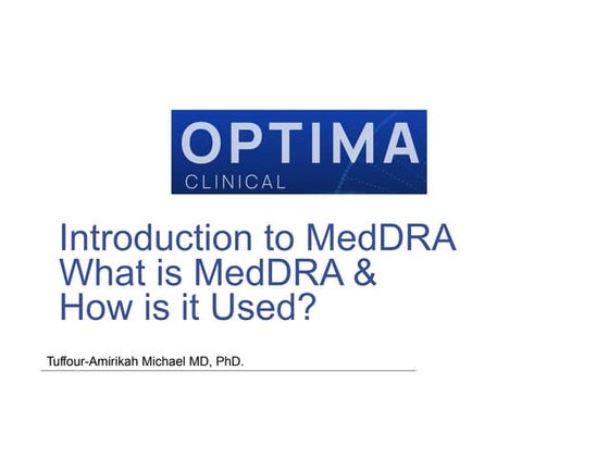 Introduction to MedDRA hgjuyh mnhvnj mbv hvj jhgjgjgjg