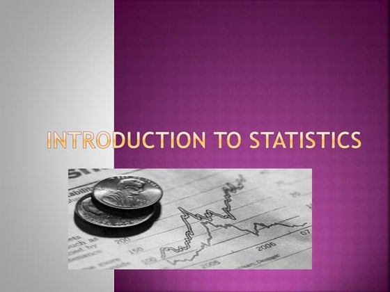 Introduction to statistics