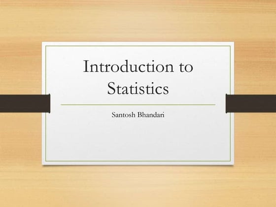 Introduction to statistics