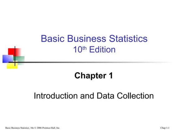 Introduction to statistics 1