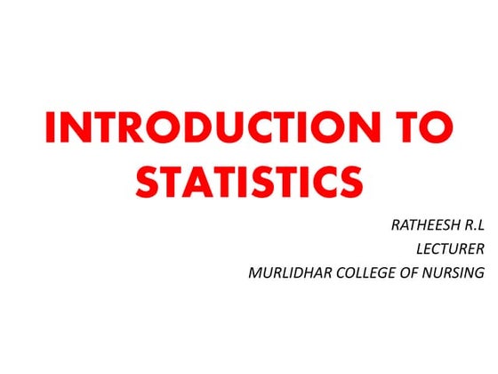 Intro to statistics