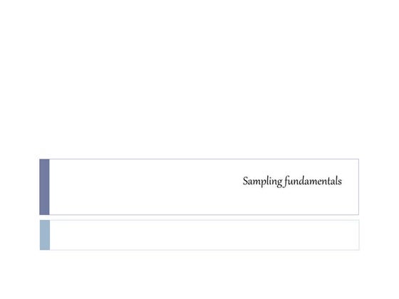 L4 theory of sampling