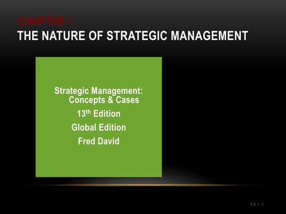 Strategic Management - Lecture 1