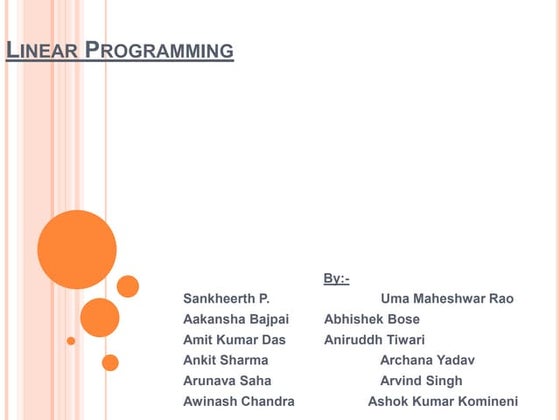 Linear programing