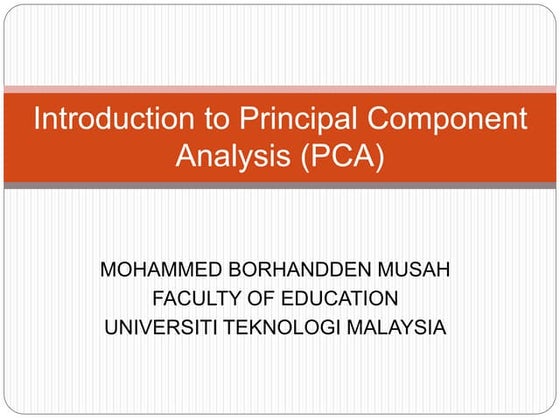 Introduction to principal component analysis (pca)