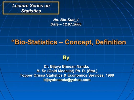 Biostatistics Concept & Definition