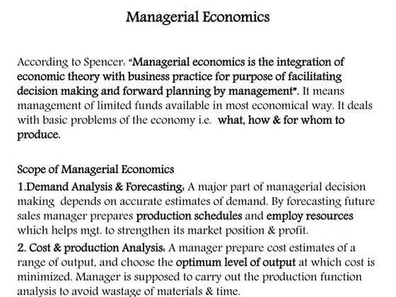 Managerial economics ppt