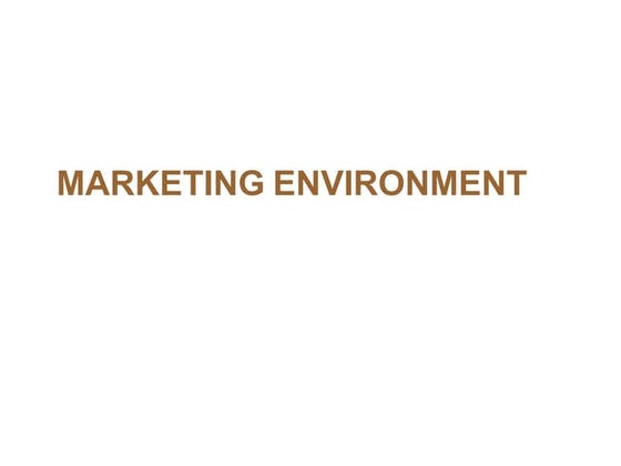 Marketing environment