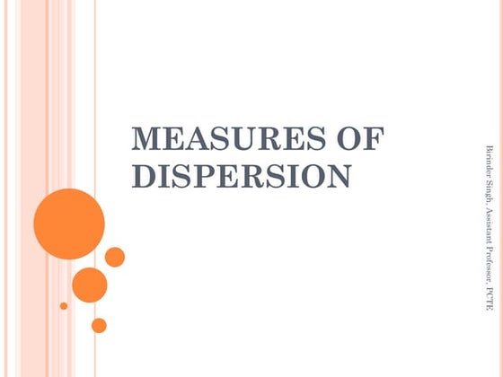 Measures of Dispersion