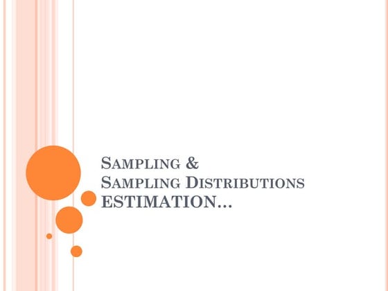 Sampling & Sampling Distribtutions