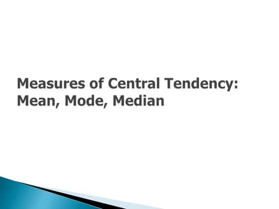 Measures of central tendency