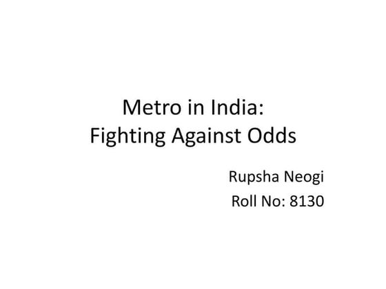 Metro In India
