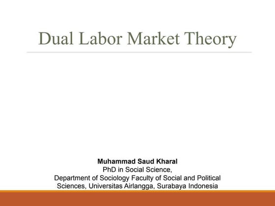 Dual Labor Market Theory