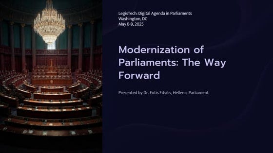 Modernization of Parliaments: The Way Forward