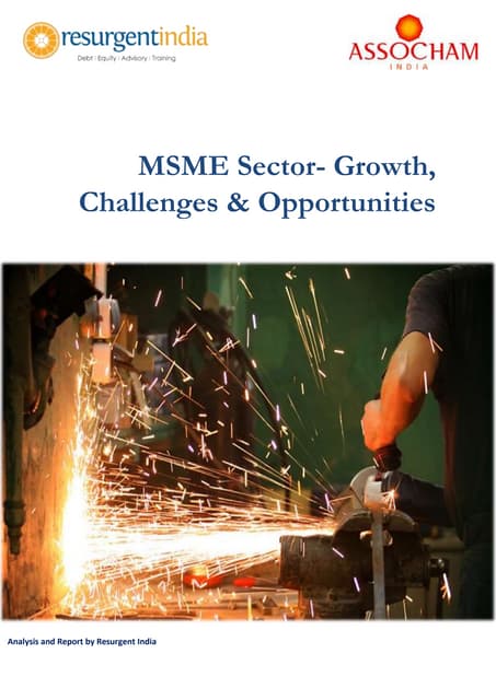 MSME Sector - Growth, Challenges & Opportunities  