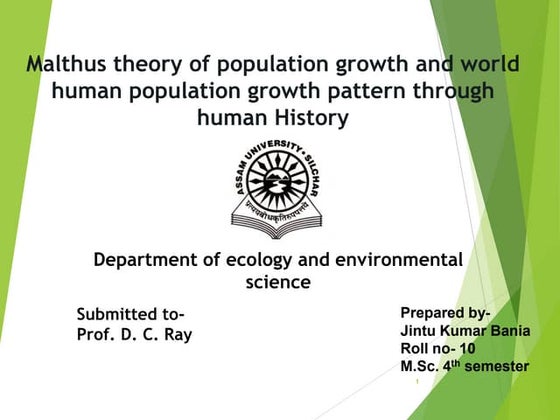 Malthus theory and population growth through human history