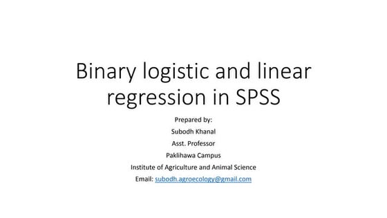 Multivariate analysis