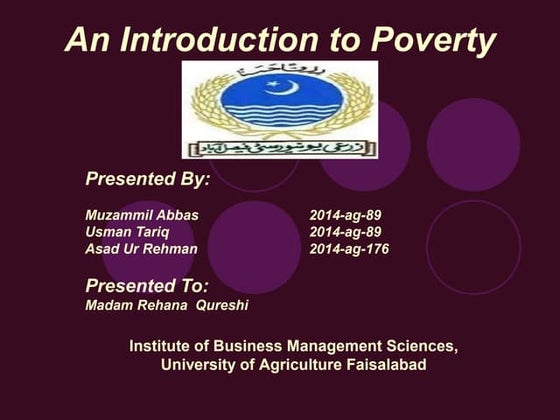 an introduction of poverty