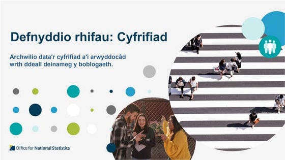 Defnyddio rhifau: Cyfrifiad sleidiau cyflwyniad