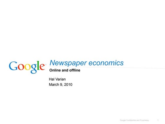 L'economia dei giornali secondo Hal Varian e Google