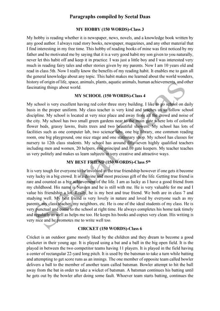 Paragraphs for junior classes .pdf